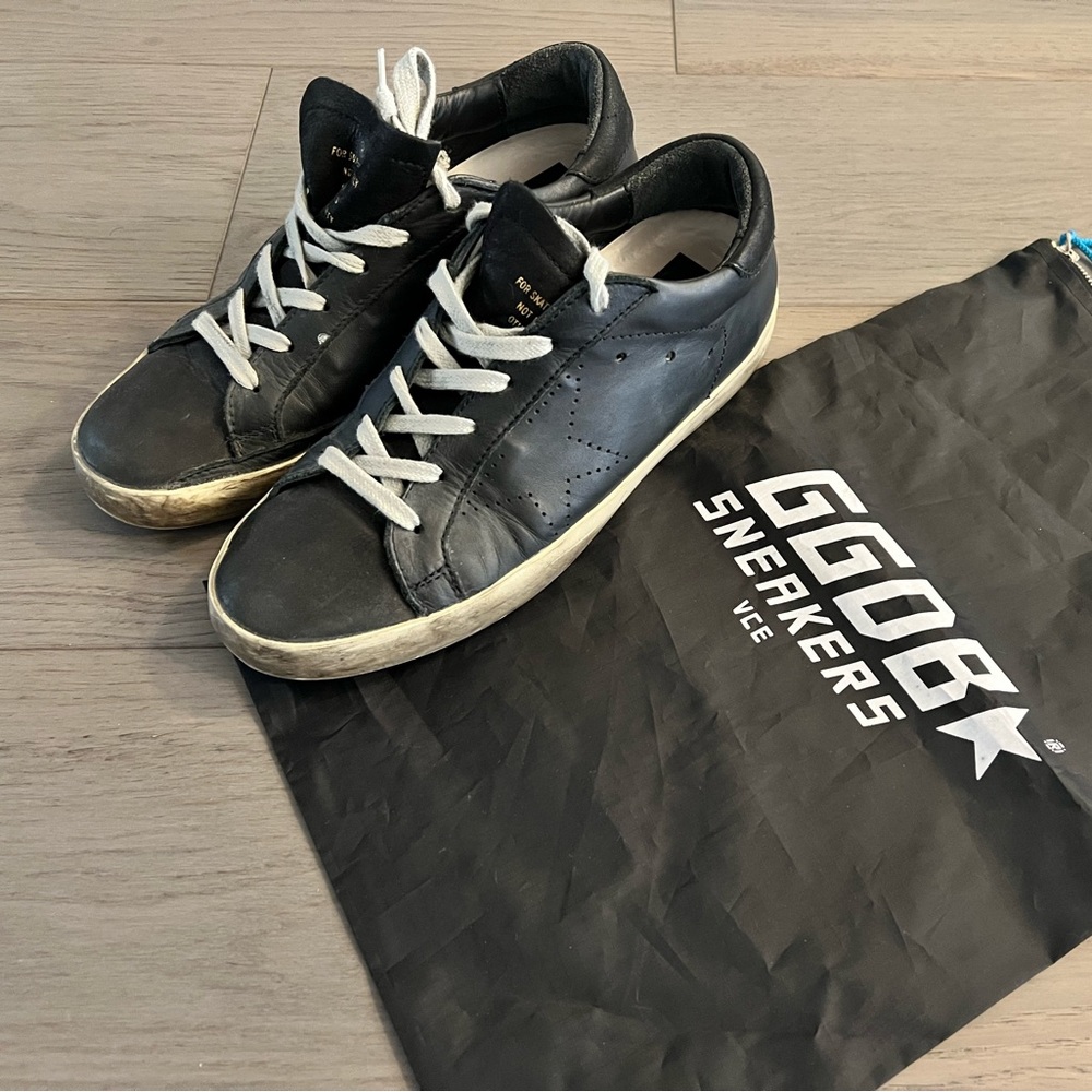 Golden Goose Black Superstar Sneakers